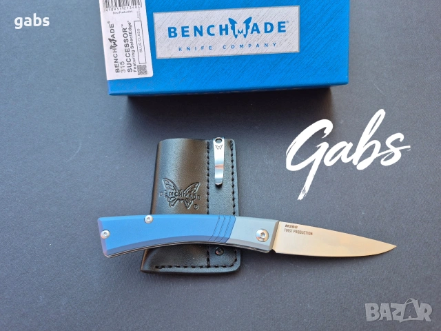 Сгъваем нож Benchmade SUCCESSOR 315 с кожен калъф, снимка 7 - Ножове - 53827885