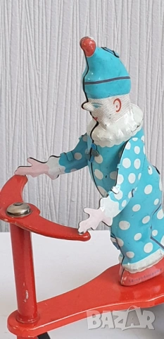 Стара механична ламаринена играчка, снимка 5 - Колекции - 54052162