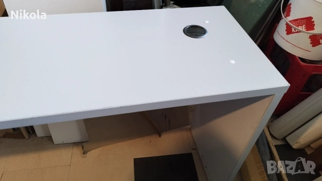 Бюро - офис маса 160/40/72см светло сиво, снимка 17 - Работни маси и бюра - 51715843