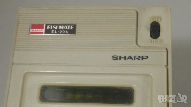 Калкулатор Sharp Elsimate EL-206 с дефектен екран, но с кутия и упътване, снимка 7 - Антикварни и старинни предмети - 51802557
