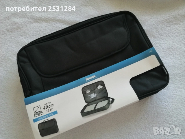 Нова чанта за лаптоп HAMA, 15.6"(40 cm), черен цвят. 
