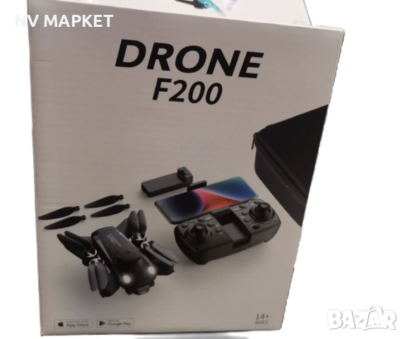 4K Безчетков дрон F200, снимка 8 - Дронове и аксесоари - 53837984
