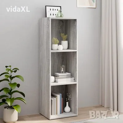 vidaXL Шкаф за книги/ТВ шкаф сив сонома 36x30x114 см инженерно дърво(SKU:826656), снимка 2 - Шкафове - 48366595