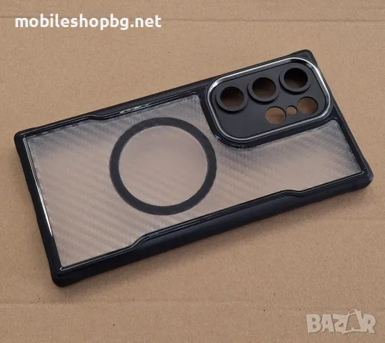 Samsung Galaxy S24 Ultra гръб MagSafe удароустойчив CARBON , снимка 3 - Калъфи, кейсове - 50398696