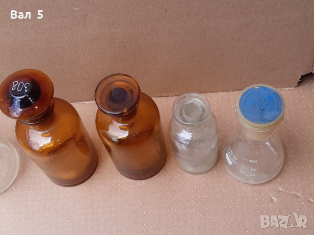 Аптекарска стъклария , вазария , шише , шишета - 7 броя, снимка 6 - Антикварни и старинни предмети - 46256269