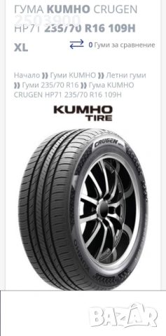 Продавам перфектни гуми Kumho Grugen HP71 109 H HL