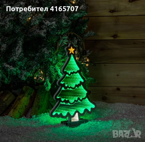 LED коледна елха с 3D светлинен ефект – модерна празнична декорация за дома, снимка 4 - Декорация за дома - 52815417