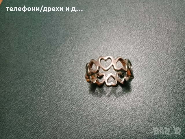 3 сребристи дамски пръстена (вътрешен диаметър 17 мм), снимка 2 - Пръстени - 51679317