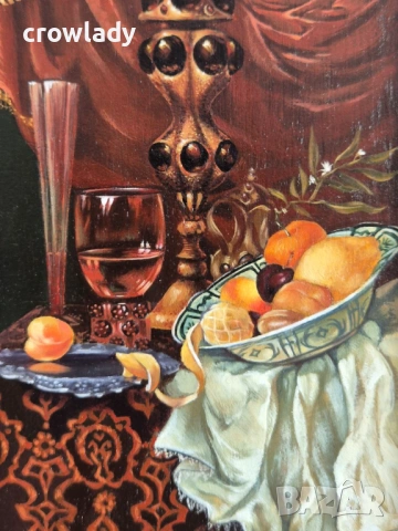 Ева Богданова Димитрова Натюрморт Уникална миниатюра 1990те, снимка 5 - Картини - 53096334