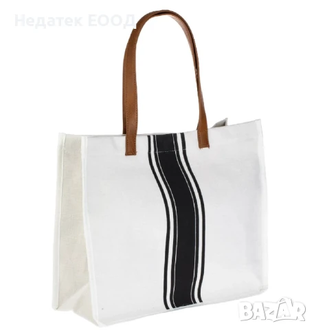 Дамска чанта, Бял, 40x11.5x30см., снимка 2 - Чанти - 50734529