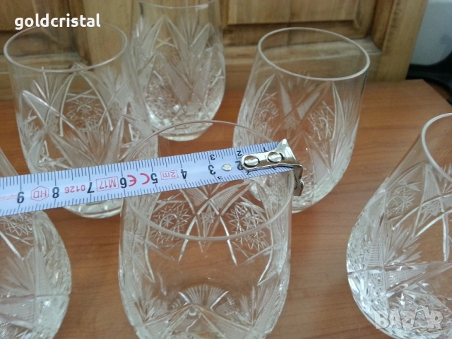 кристални чаши вода , снимка 3 - Антикварни и старинни предмети - 51719764
