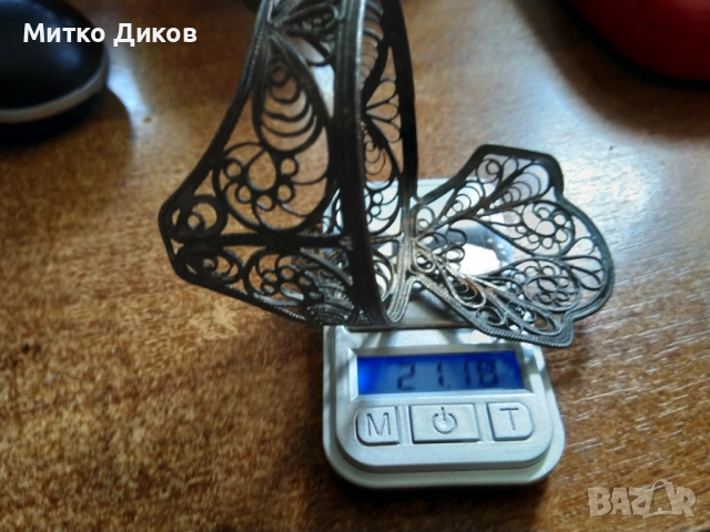 Посребрен съд за хайвер солница горчичник СССР с две лъжички и филигран 21 грама, снимка 15 - Други ценни предмети - 51553346