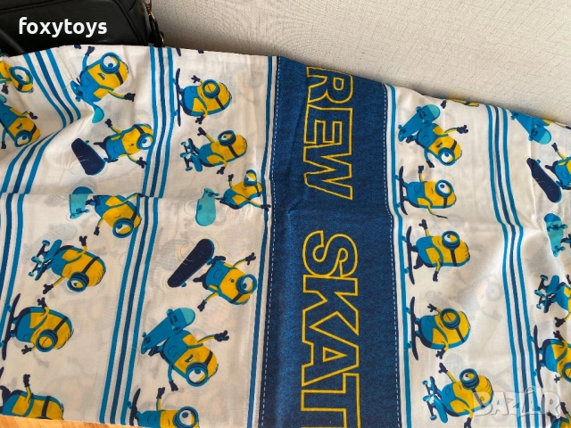 Спален комплект Minions Skate Crew 140×200см, 60х70см, снимка 8 - Спално бельо и завивки - 48464750