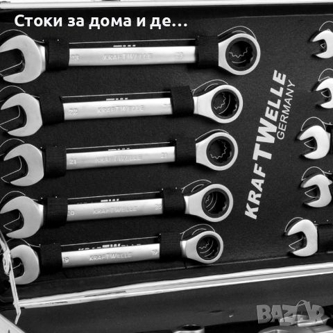 ✨22БР. ПРАВИ ЗВЕЗДОГАЕЧНИ ТРЕСЧОТЪЧНИ КЛЮЧОВЕ KRAFTWELLE 6-32MM В КУФАР, снимка 3 - Ключове - 45732341