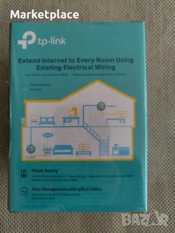 НОВ Powerline Adapter TP‑Link TL‑PA411 KIT , снимка 3 - Рутери - 53979554