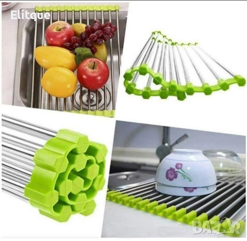 Сгъваема поставка за отцеждане от неръждаема стомана , снимка 4 - Други стоки за дома - 52905105