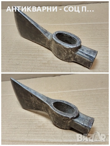 Стара Кована Немска Брадва Топор / 1,6 кг. / НОМЕР 621., снимка 4 - Антикварни и старинни предмети - 53275132