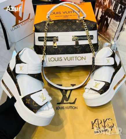 дамски сандали и чанта louis vuitton , снимка 1 - Сандали - 46293494