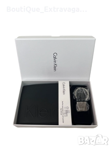 Мъжки подаръчен комплект портфейл Calvin Klein 005 !, снимка 3 - Портфейли, портмонета - 52525870