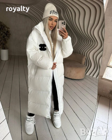 Ch🅰️nel Дамско Бяло Зимно Дамско Яке 