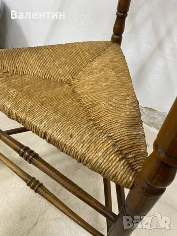 Античен дървен ъглов стол от средата на 19 век, снимка 8 - Антикварни и старинни предмети - 50097449