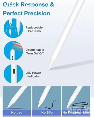 Нова писалка стилус за таблет iPad прецизен връх Писане/рисуване Айпад, снимка 4 - Захранвания и кутии - 49922844