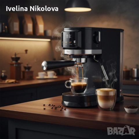 Еспресо машина Oliver Voltz OV51171O, 1575 W, 20 бара, Крема диск, LED дисплей, снимка 3 - Кафемашини - 53646709