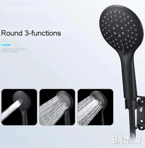 Стенен смесител за вана с ръчен душ неръждаема стомана, снимка 5 - Други стоки за дома - 53837260