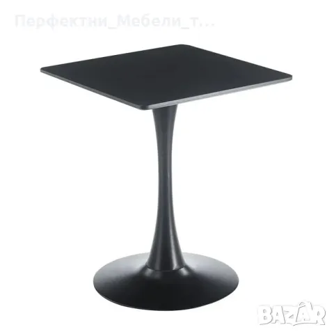 Изчистена икономична маса 60/60 в бял и черен цвят за заведение,тих кът,за коридор,балкон,за хотел, снимка 2 - Маси - 50363324