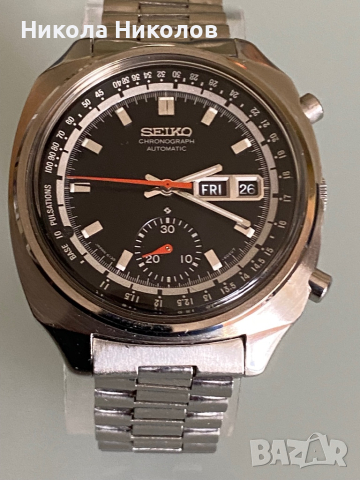 Vintage SEIKO 6139-6022 Pulsations Chronograph Automatic Cal 6139, снимка 7 - Мъжки - 45070573