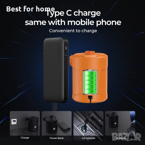 Електрическа въздушна помпа SUPPOU, снимка 3 - Друга електроника - 52492140