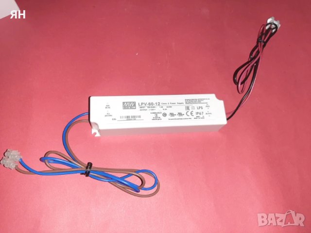 Захранване MW ,LPV-60-12 за LED ленти 60W,5A,12V,IP67, снимка 2 - Лед осветление - 50471223