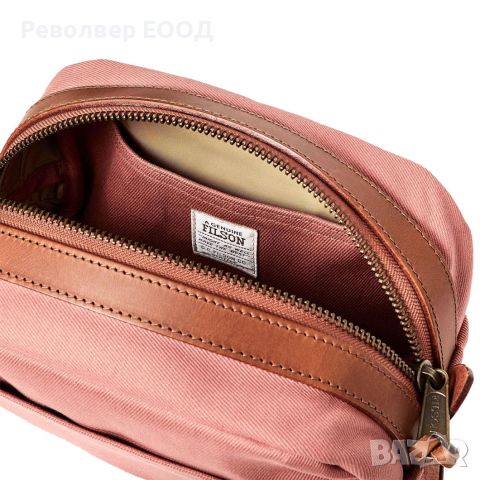 Малка чанта с кожа Filson - Travel Kit, в цвят Cedar red, снимка 6 - Екипировка - 45281901