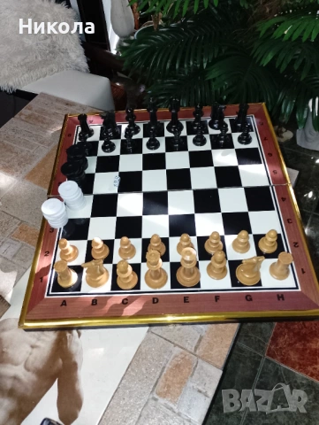 Шах-табла48/48 с  фигури и пулове