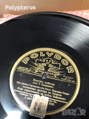 Стара българска шеллакова плоча