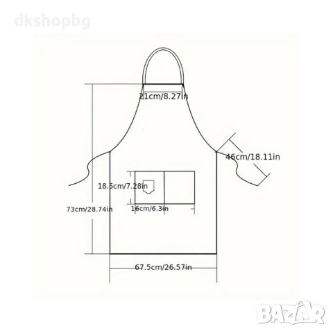 4304 Готварска престилка за мъже и жени, универсална, снимка 3 - Други стоки за дома - 46666267