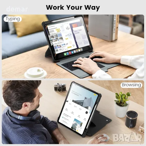 Калъф с клавиатура Nillkin за iPad Pro 13(2024), тракпад, подсветка, снимка 5 - Таблети - 49482982