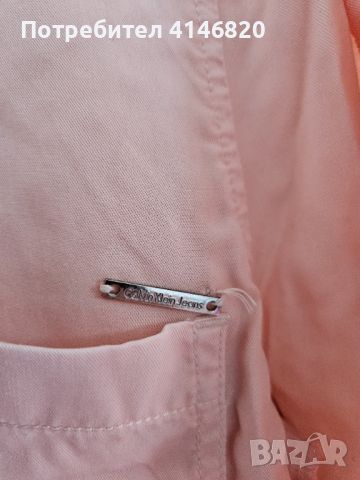 Оригинална CALVIN KLEIN -Pink Blush риза -размер L, снимка 2 - Ризи - 46414206