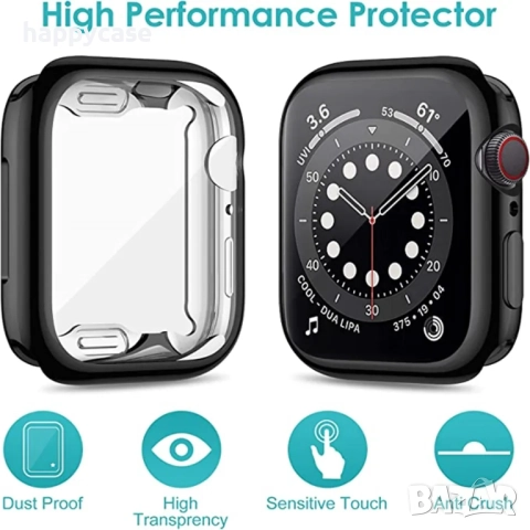 Apple Watch Ultra 3 2 1 / Series 11 10 6 5 4 / SE 3 2 1 / Мек TPU силиконов кейс с протектор, снимка 3 - Смарт часовници - 52097844