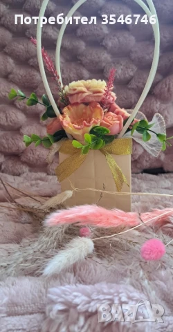 Букет от ароматни цветя. , снимка 4 - Ръчно изработени сувенири - 51276891