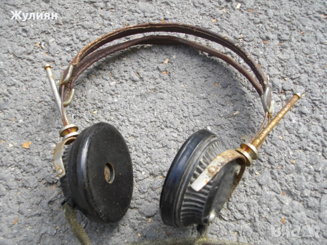 СТАРИ СЛУШАЛКИ ЗА РАДИОСТАНЦИЯ БАКЕЛИТ , снимка 2 - Антикварни и старинни предмети - 51863873