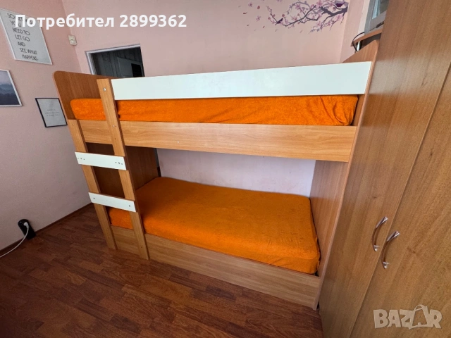Легло на два нива, снимка 2 - Спални и легла - 54128302