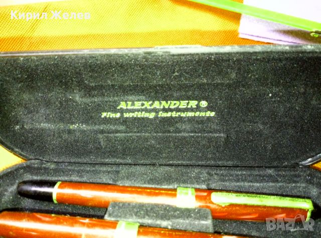 ALEXANDER ® Fine writing instruments ЛУКСОЗЕН КОМПЛЕКТ ПОЗЛАТЕНИ ПИСАЛКА и ХИМИКАЛКА 47079, снимка 8 - Други ценни предмети - 46774751