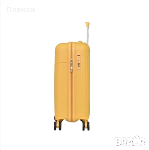 Куфар за ръчен багаж Perfect Line, PP, 20", Жълт, снимка 5 - Куфари - 52680373