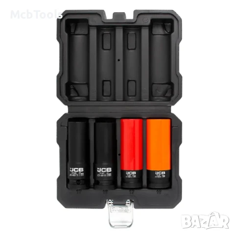 Професионален комплект ударни вложки 1/2″ 4бр JCB, снимка 3 - Други инструменти - 51011776
