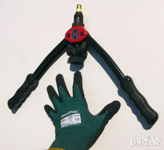 К-т Американска Професионална Лостова НИТАЧКА за Нит Гайка М3-М10 с 60 бр. Нитове Гайки Куфар БАРТЕР, снимка 5 - Други инструменти - 50406974