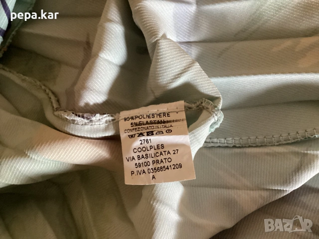 Пола италианска цветна коприна с ластик на талията, снимка 2 - Поли - 53578420