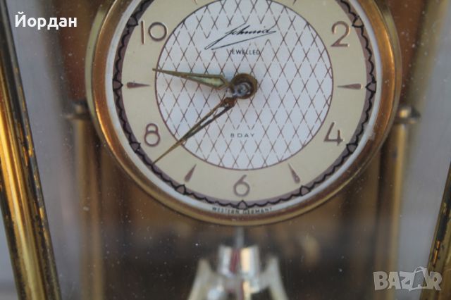 Немски настолен 8 дневен часовник , снимка 3 - Антикварни и старинни предмети - 46431590