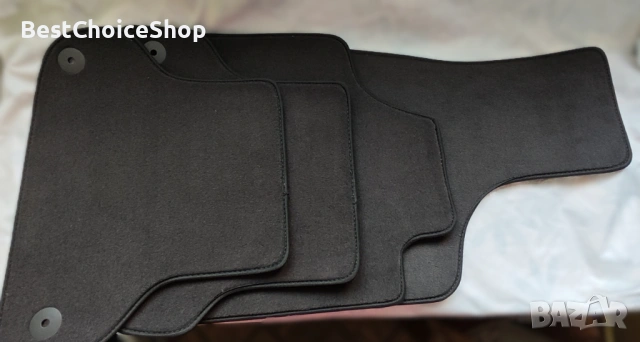 Велурени / мокетни стелки за Audi A3 2003-2012 - Тъмно сиви поръбени и отвори за захващане, снимка 5 - Аксесоари и консумативи - 53261013