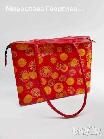 Винтидж индийска дамска чанта от естествена кожа